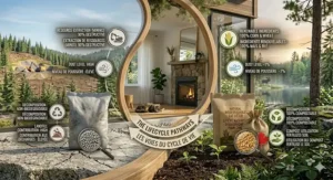 An infographic comparing the environmental impact of traditional clay vs. natural biodegradable cat litter.