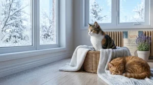Improving indoor air quality during Canadian winters with dust-free cat litter that keeps household air clean while windows are closed.