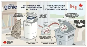 Sustainable disposal practices using efficient litter refills in a clean environment. Pratiques durables pour la gestion des déchets d'animaux de compagnie au Canada.