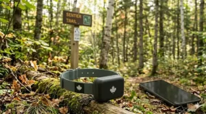 A visual guide showing how using a GPS tracker for cats helps Canadian pet owners monitor their pets to prevent encounters with urban wildlife like coyotes or raccoons.