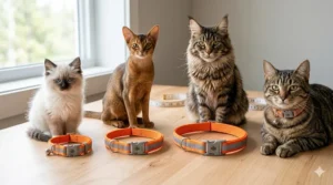 Durable reflective cat collar material designed for active Canadian outdoor cats.