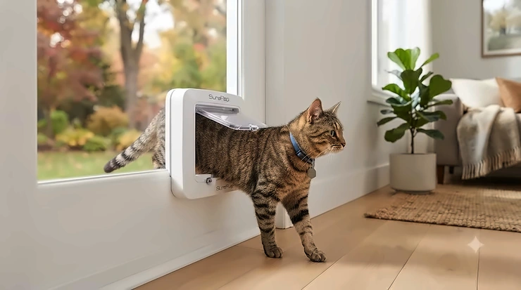 Best magnetic cat flap for Canadian homes, perfect for cold weather insulation. / Meilleure chatière magnétique pour les maisons au Canada, idéale pour isoler du froid.