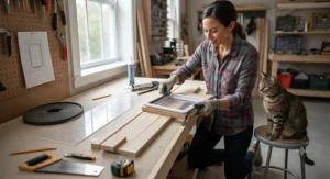 Selecting weather-resistant plywood and high-density insulation foam for Canadian winter weatherproofing.