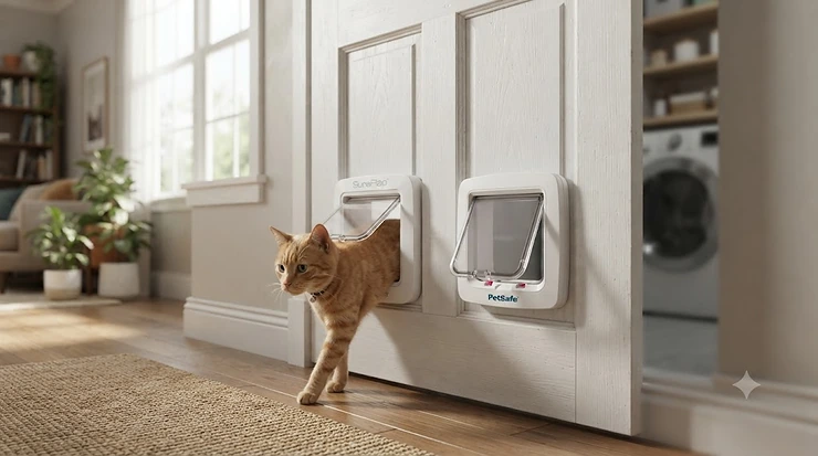 SureFlap vs PetSafe microchip cat door models compared for Canadian homes.