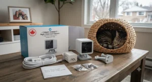 Unboxing a top-rated night vision cat camera under $120 CAD kit ready for use in Canadian households.