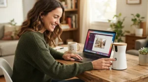 A Canadian cat owner researching a two-way audio camera vs one-way audio pet camera online.